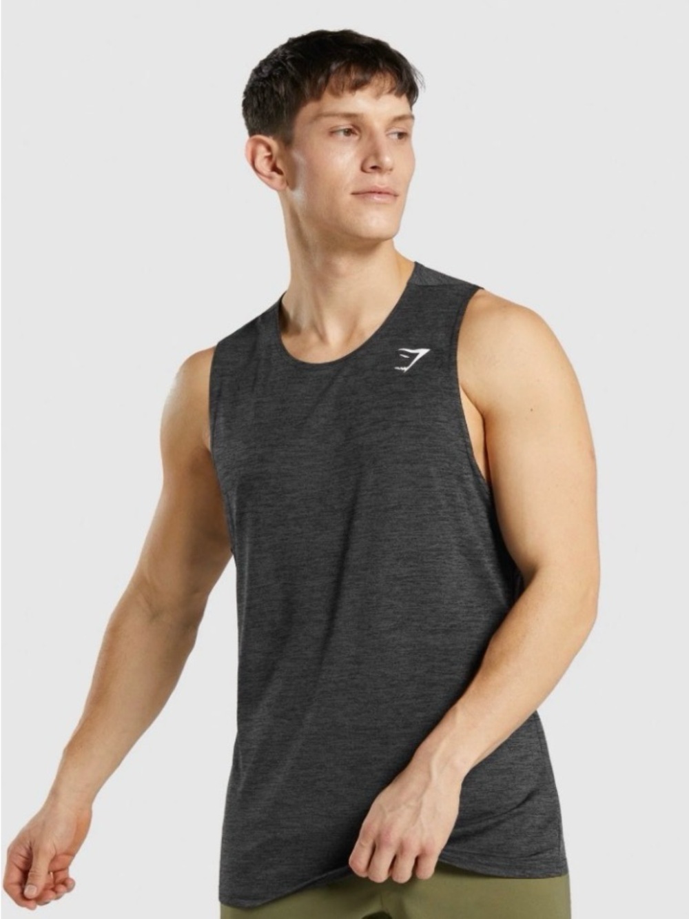 Gymshark unisex Heather Charcoal Muscle Tank - Gray